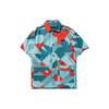 Geometric All-Over Print Single-Breasted Polo Shirt Men Shirts Blue ASHR065-1