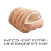 Warm Semi-sealed Pet Bed Checkered Pattern Cat Cotton Nest Winter Cat Bed  for Rabbit Cats