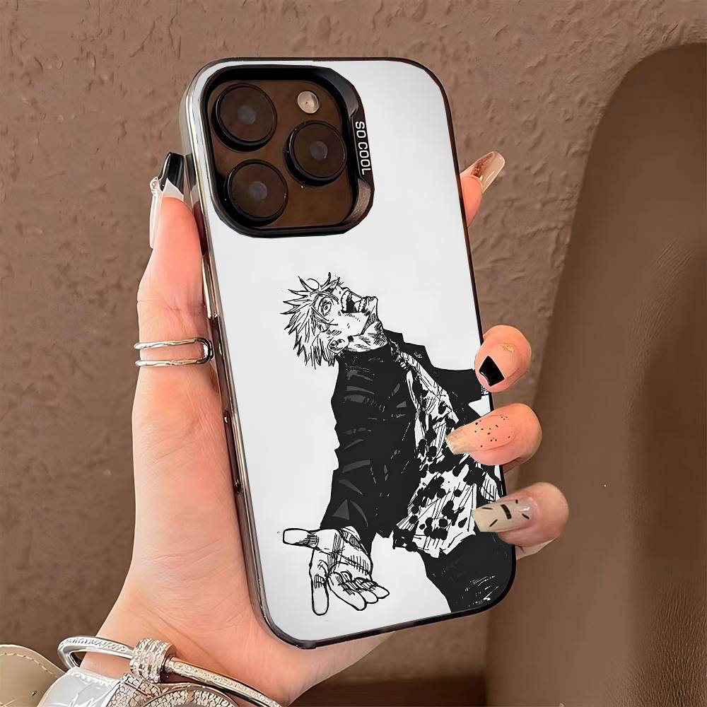 Чехол для телефона J-jujutsu kaisen для iPhone 17 17Air 16 15 14 13 12 11 Pro Max Plus Цветной Серебристый