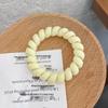 Milk Coffee Telephone Cord Hair Tie - Spring/Summer Seamless Rubber Band for Women