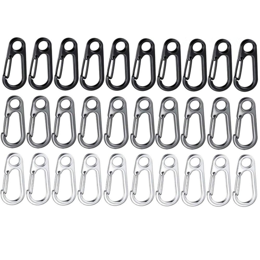 30 Pcs Heavy Duty Carabiner Hook Mini Quick Release Hook Durable Spring Snap Hook Outdoor Camping