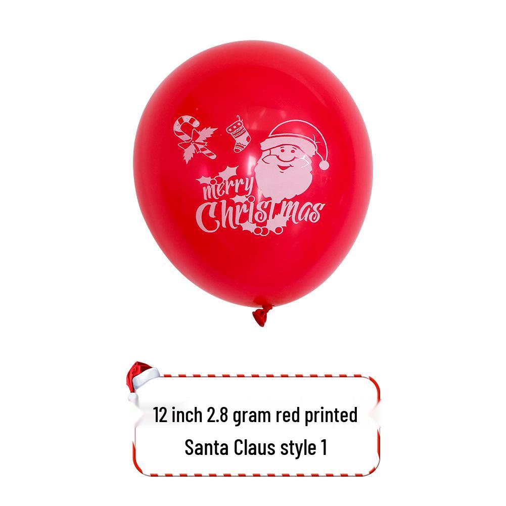 Набор из 50 рождественских латексных шаров 12 дюймов: Дизайн Санты и елки для украшения вечеринки