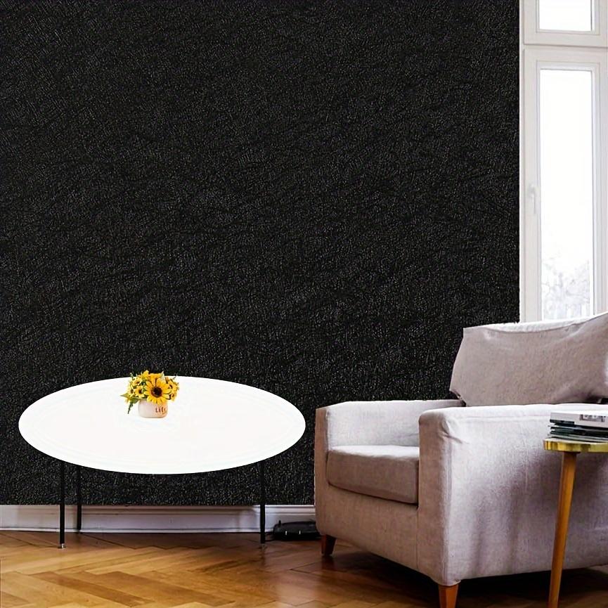 Самоклеящиеся черные шелковые обои 17,72x393,7 дюйма водостойкие тисненые узорчатые самоклеящиеся настенные покрытия для домашнего декора в рулоне