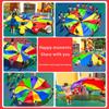 2-6 meter Rainbow Umbrella Outdoor Children's Game with Perception Training Equipment Parachute Activity Toys Parent Child