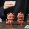 Ceramic Zodiac Dragon Mascot Decorative Figurines Chinese Mysterious Animals Cute Home Room Office Tea Table Decorative Statue