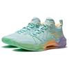 Li Ning Liren 2 Низкие Зелено-Фиолетовые Амортизирующие Скользкие Устойчивые к Истиранию Низкие Баскетбольные Кроссовки Мужские ABAS039-4