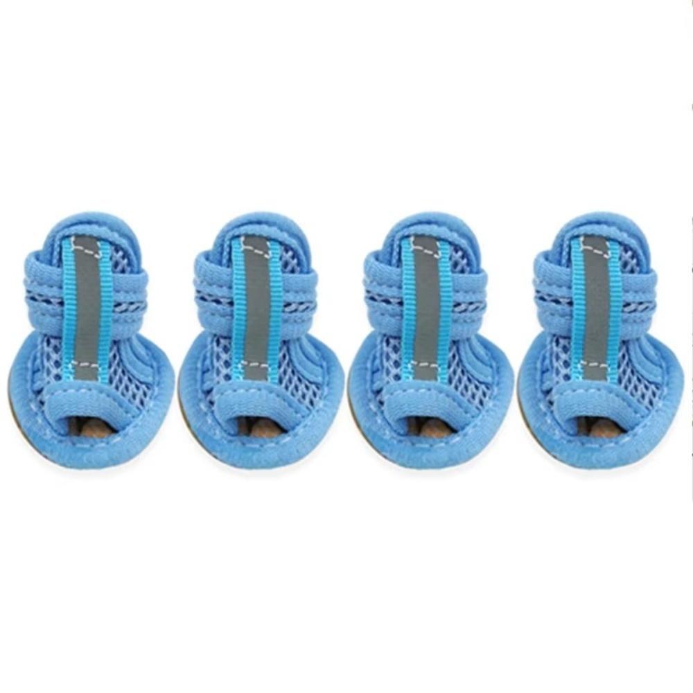 4Pcs Soft-sole Pet Sandals Non-slip Cooling Dog Boots Cute Dog Foot Cover For Small Medium Pets