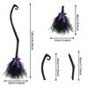 Halloween Witch Broom Decorations Magic Plastic Scary Prop Cosplay Suitable For Festival Parties Or Masquerade Costume Events