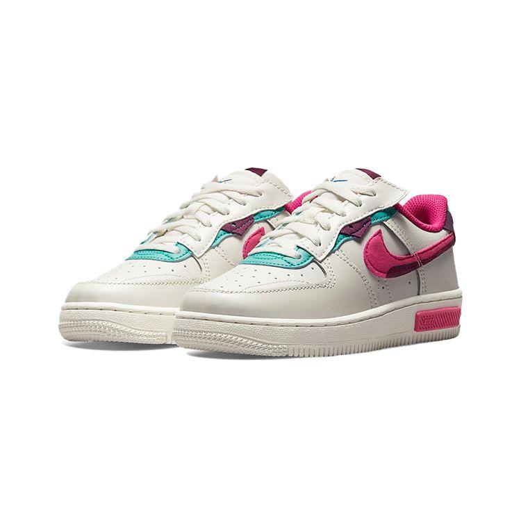 Nike Force 1 Fontanka PS Парусина Выстиранный Чирок Сангрия Детские Кроссовки Белый Розовый-Prime DO6146-101