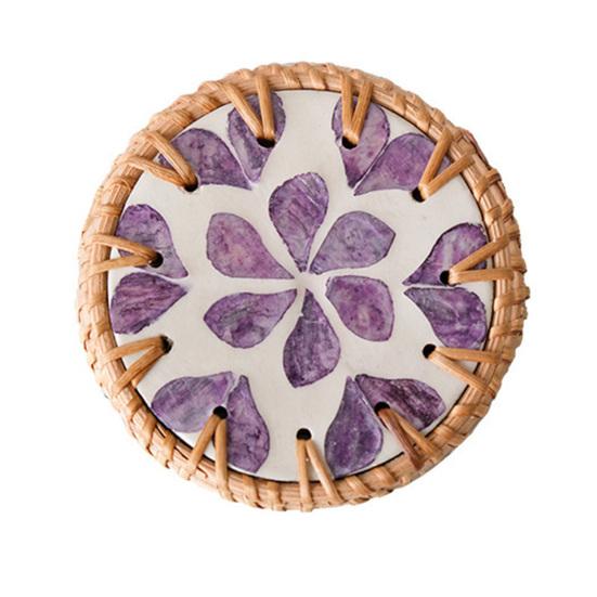 Керамический изоляционный коврик из ротанга, не допускающий ожогов, подставки под чашки, плетеные вручную из ротанга для защиты стола