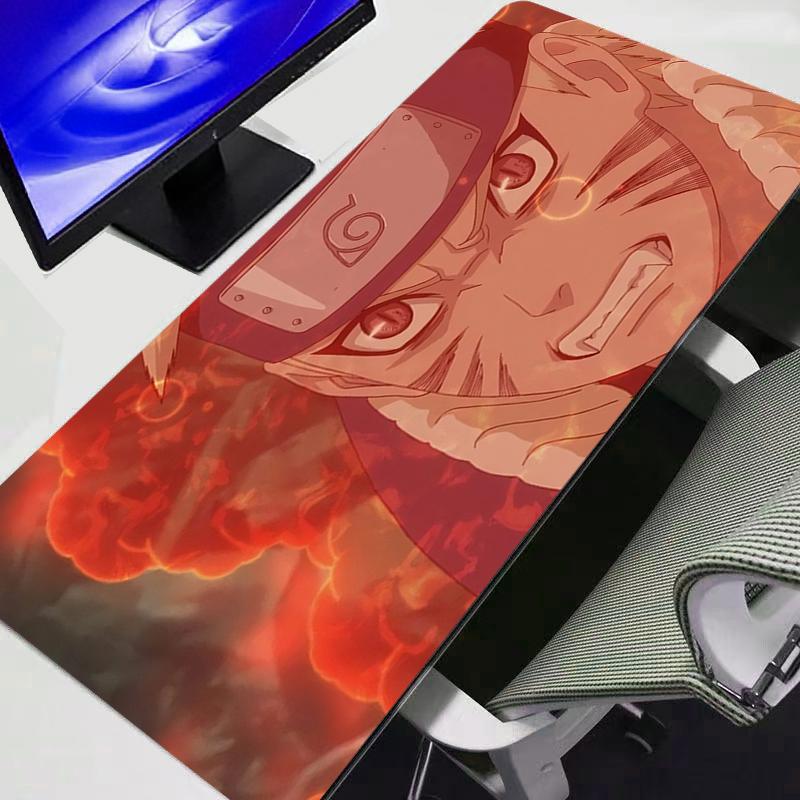 Large E-sports Mouse Pad Naruto Smooth Flexible Rubber Gamer PC Computer Keyboard For CSGO Kawaii Mosuepad Durable