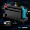 EgoGear - USB-станция для зарядки Nintendo Switch - Подходит для 4 Joy-Con + 8 слотов для игр Switch - Индикатор зарядки