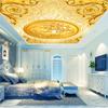 Обои 3d Золотой Европейский Узор Стиль Потолок Настенная Роспись Гостиная Спальня Фон Стена 3d Потолок Настенная Роспись
