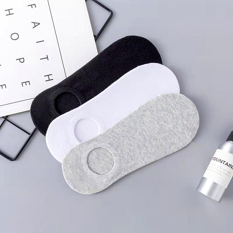 10 пар / лот носки до щиколотки летние кроссовки носки унисекс черный/белый/серый дышащие однотонные невидимые впитывающие пот