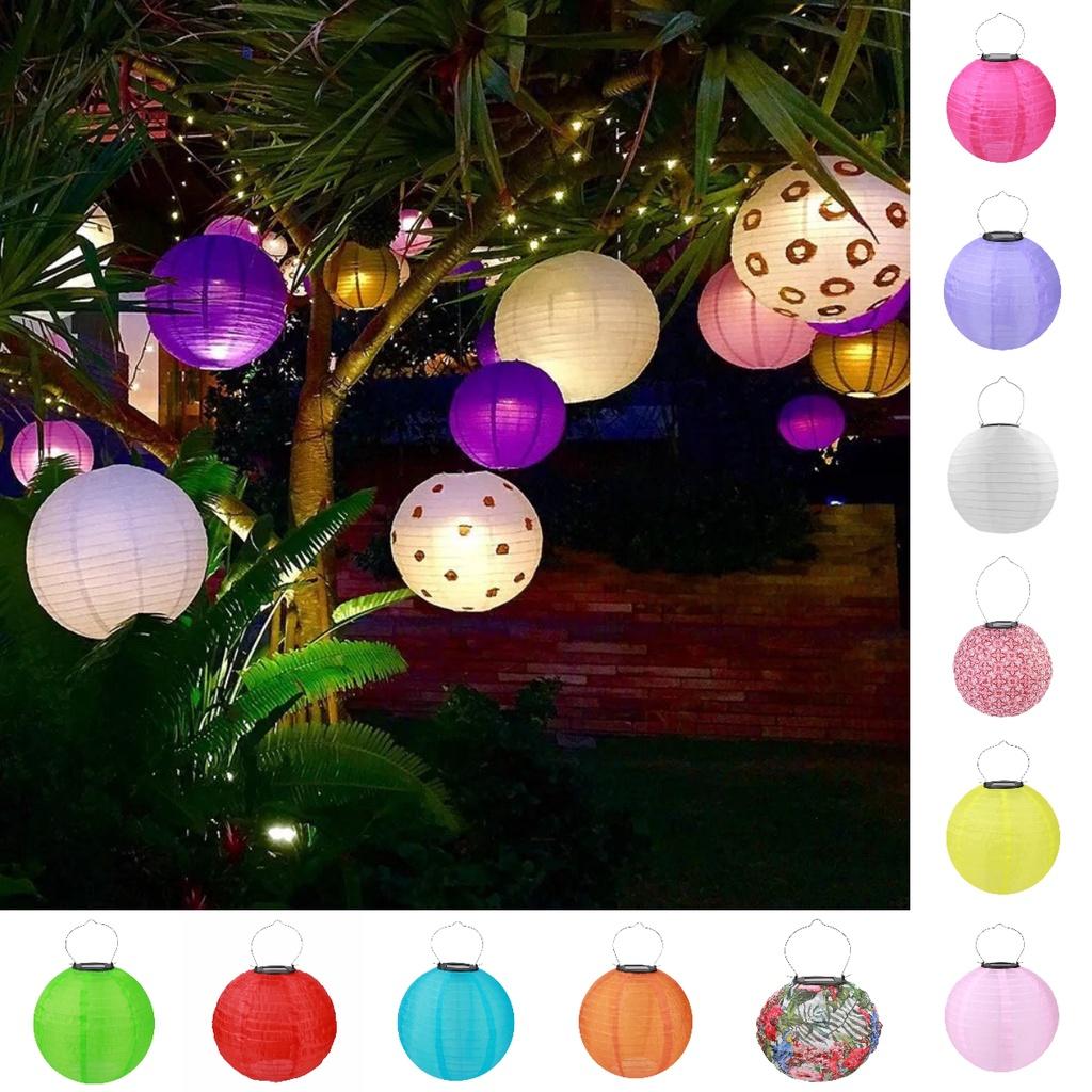 Солнечный нейлоновый тканевый фонарь 8" 20см 10" 25см 12" 30см для украшения двора