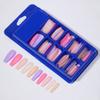 100Pcs/Box False Nail Full Cover Decorative Smooth Surface Stylish Colorful Wearable Non-fading Artificial Salon Supply