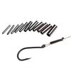Bimoo  Black Fishing Rigging Sleeves Brass Barrel Crimps for Mono and Wire Leader Fishing Line Fix