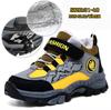 Children Casual Basketball Shoes Waterproof Hiking Shoes Boys Ankle Running Shoes Winter Kids Snow Boots Keep Warm Cotton Boots Climbing Shoes