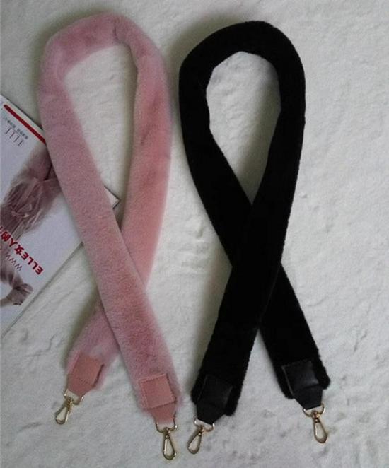 Женский плюшевый широкий меховой плечевой ремень для сумок - Универсальная замена для сумок через плечо и на одно плечо