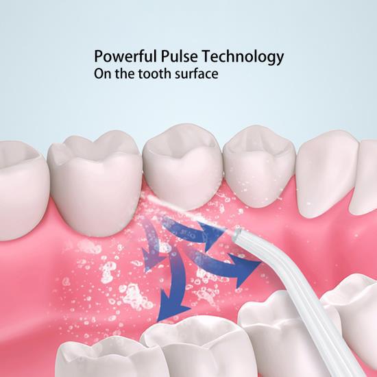 Портативный электрический стоматологический ирригатор для полости рта, устройство для удаления остатков пищи, белое устройство для чистки зубов