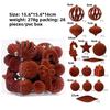 28pcs Special-shaped Xmas Tree Charm Flocked Christmas Supplies  Party Decoration