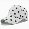 Breathable Polka Dot Baseball Cap Polyester Sun Hat Japanese Peaked Hat  Travel