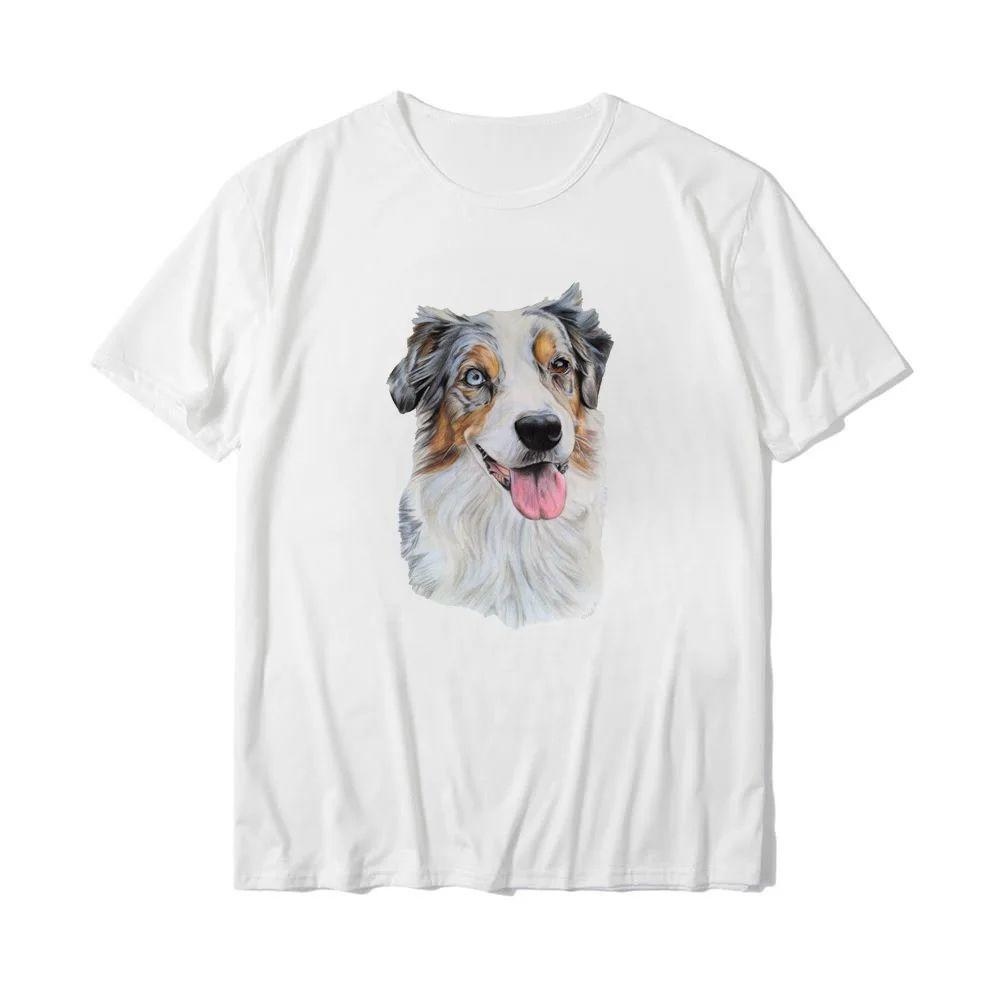 Australian Shepherd Gift For Dog Lovers Print Fun Hipster Casual Fashion Street Wear Unisex Unisex Universal Shortsleeved Tshirt