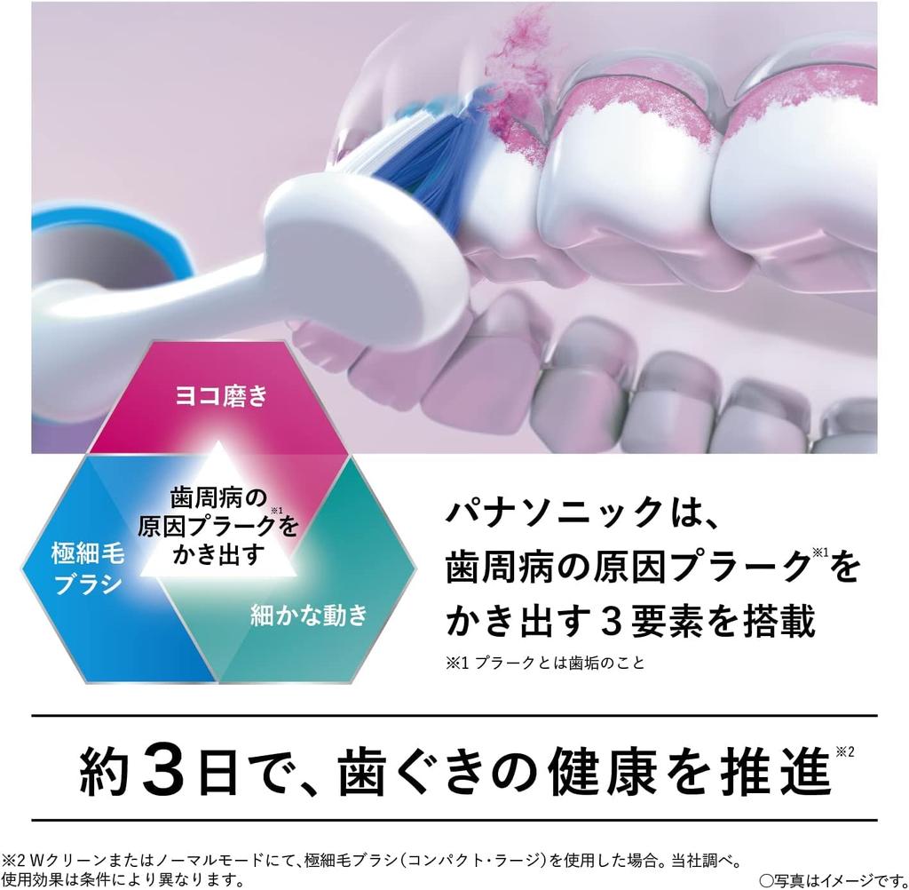 Panasonic Электрическая зубная щетка Dolts Top Model Silver Bluetooth с функцией светового кольца EW-DT72-S