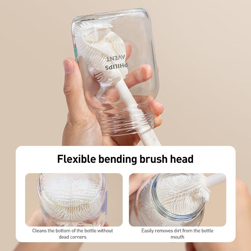 Philips Avent Bottle Cleaning Set Includes Draining Rack and Bottle Brush.