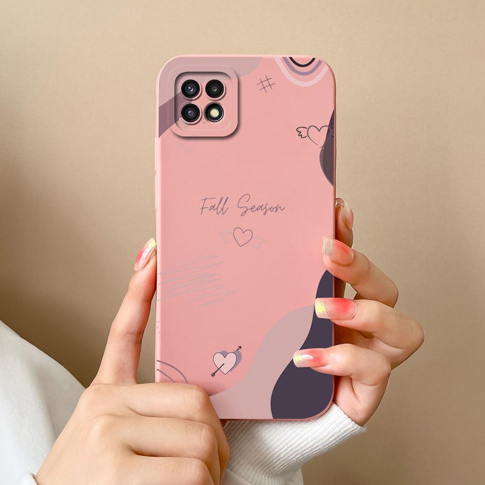 Для Samsung A22 A22S Чехол Цветной Покрашенный Мягкий Жидкий Силикон Защита Камеры Чехол для Телефона Для Samsung A 22 4G 5G A 22S Fundas