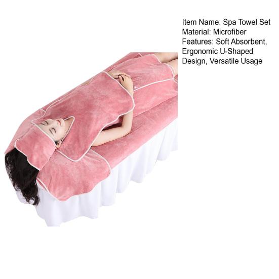 4 шт./компл. набор полотенец для спа, мягкий, впитывающий, U-образный, защищающий шею, тюрбан, подушка-кровать