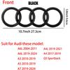 4 Rings Logo ABS Car Front Grille Hood Emblem Rear Trunk Badge Sticker Valve For Audi A3 A4 B8 8P A5 A6 A7 A8 Q2 Q3 Q5 Q7 Sline