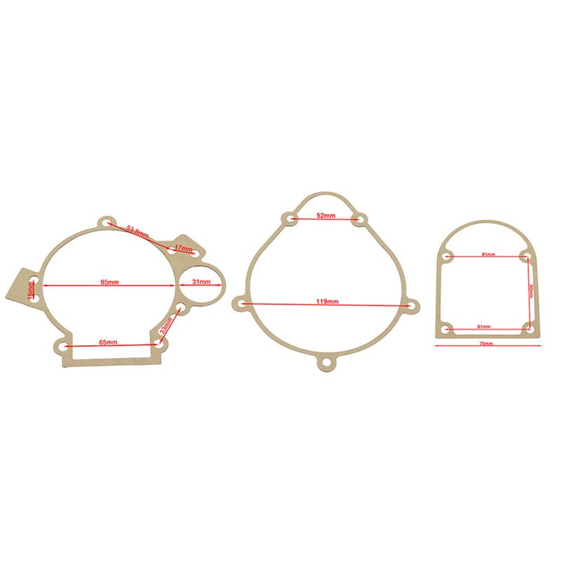 100cc Gasket Kit Replacement For 2 Stroke LD100/YD100 Engine Motor Gas Motorized Bicycle Push Bike Cylinder Crankcase
