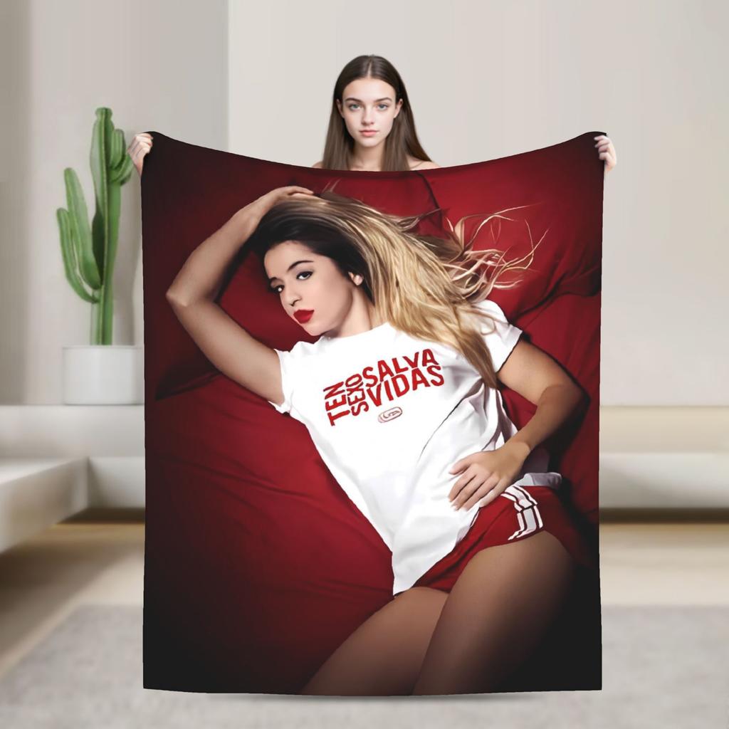 L-Lolas I-Indigos Spanish Singer  Blanket Quality Super Warm  Throw Blanket Winter Airplane Travel Living Room Fashion Bedspread