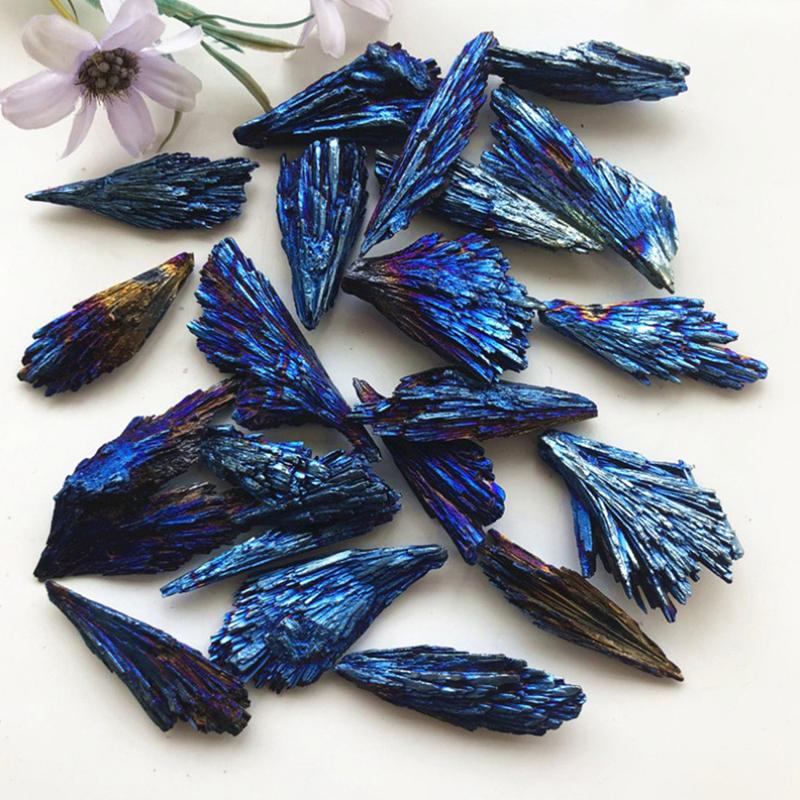 Stones And Crystal Black Tourmaline Natural Blue Colors and Minerals Titanium