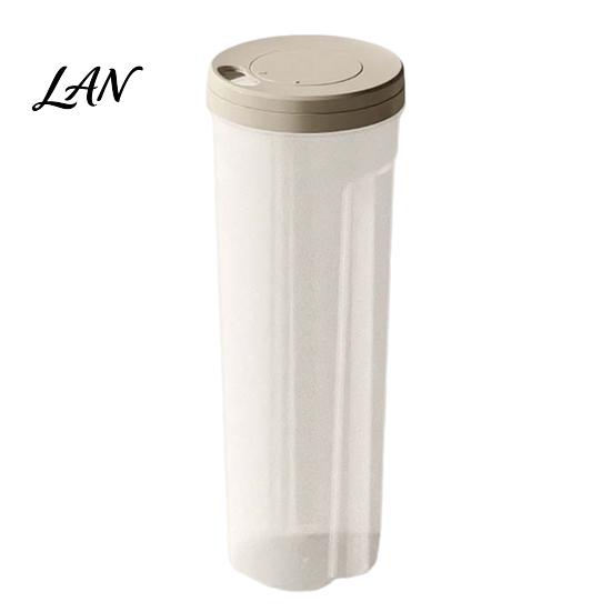 Dry Food Dispenser Airtight Spaghetti Storage Container, Clear PP Rotate Open Noodle Organizer, Keeper Moisture Proof Preservation Bin for Pasta