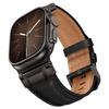 Элегантный кожаный ремешок для Apple Watch Ultra 3 2 49 мм Серии 11 10 46 мм Мужские деловые ремешки для Iwatch 9 8 7 6 5 4 Se 3 44 мм 45 мм