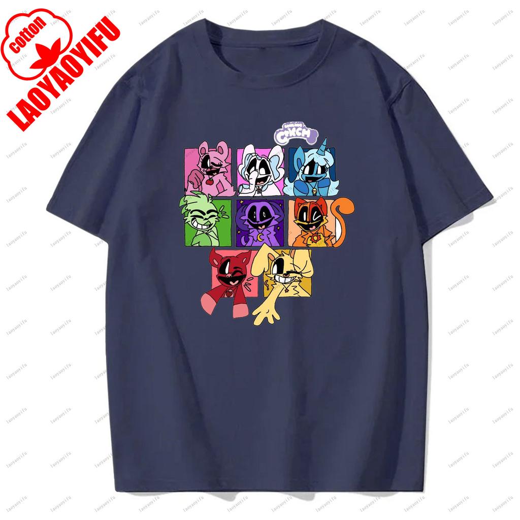 Smiling Critters T-shirts Breathable Camisetas Harajuku Tops Men T Shirt Casual for Daily Wear and Casual Outings