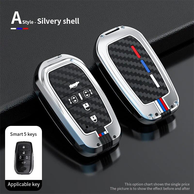 Чехол для автомобильного ключа из цинкового сплава для Toyota RAV4 Highland Coralla Hilux Fortuner Land Cruiser Camry Crown, брелок для ключей, аксессуары