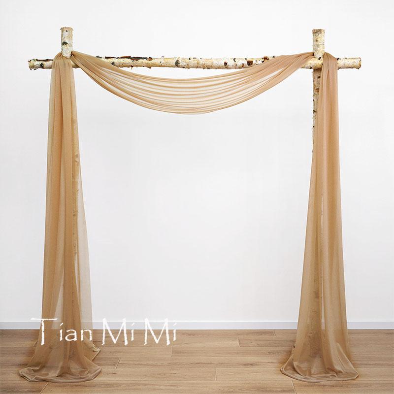 6 -10 Meters Wedding Arch Drape Fabric Sheer Chiffon Tulle Curtain Drapping Backdrop Party Supplies Drapery Ceremony Decoration