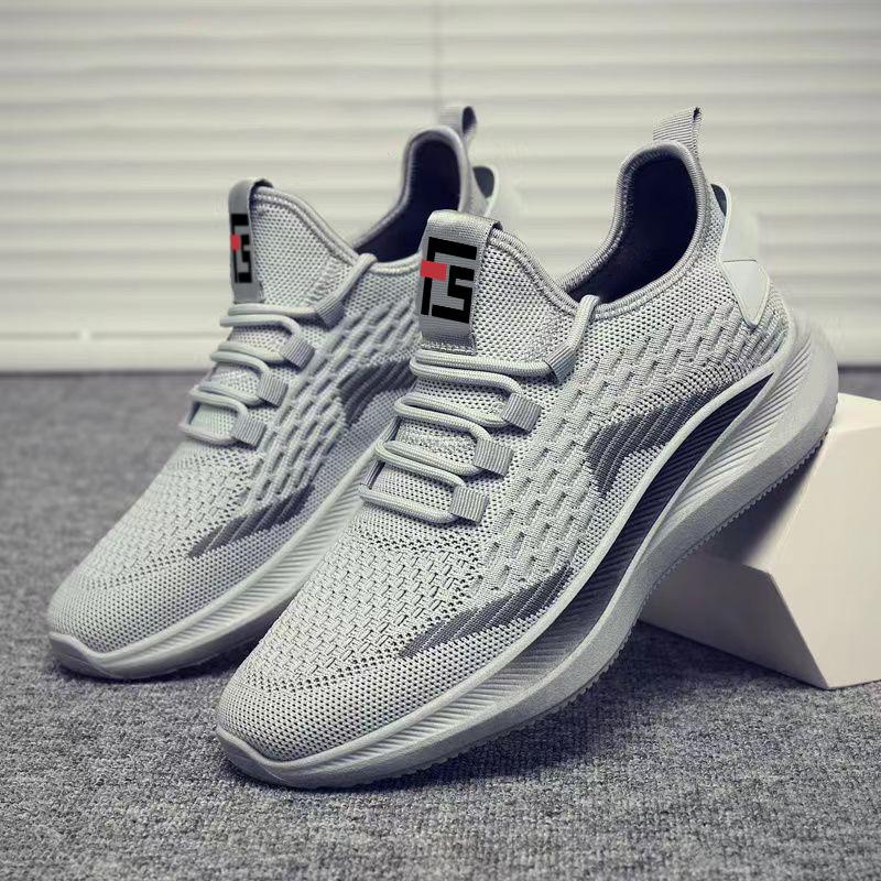 Fashion Spring and summer new mesh breathable men's shoes, thin, anti slip and wear-resistant running sports and leisure shoes