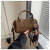 Trendy Women's Square Bag 2024 New Handbag Simple Retro Shoulder Bag Street Fashion Casual Shoulder Bag