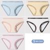 LANGSHA 5Pcs Cotton Panties Women Underwear Breathable Cute Print Briefs Female Fashion Lingerie XXL