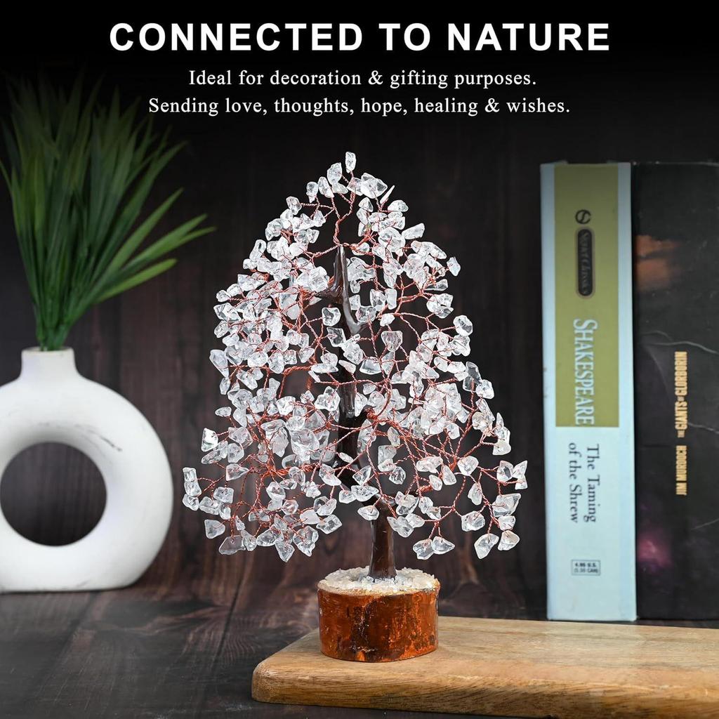 New Crystal Tree Good Luck Showpiece for Home Decor Items Crystals Gemstones Bonsai Money Tree for Good Luck, Decoration Gift Item