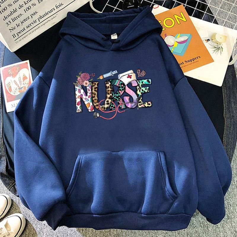 Fashion Unisex Nurse Printed Hoodies Men Women Casual  Long Sleeve Hoodie Pullovers Teens Outdoor Sweatshirts