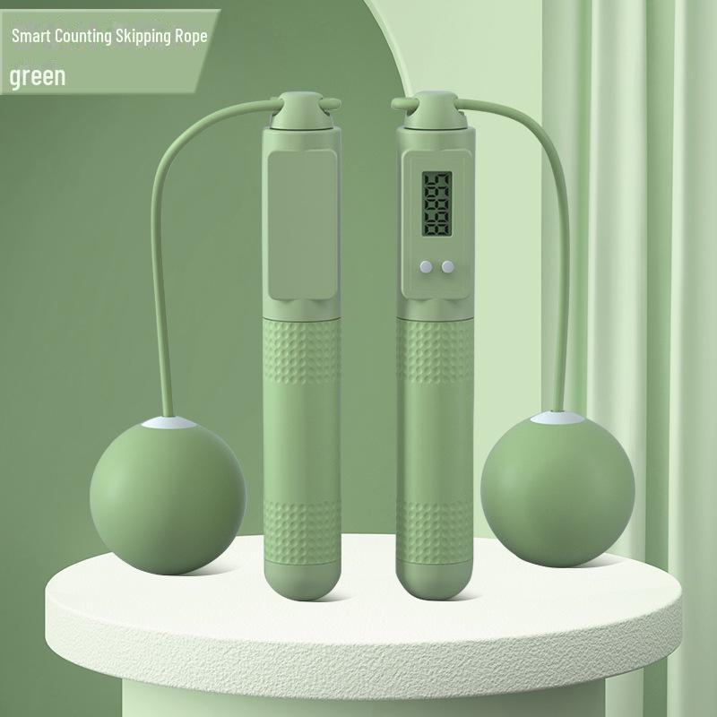 Умная беспроводная скакалка для фитнеса в помещении — для взрослых и студентов, двойное использование, с большим мячом