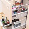 Refrigerator Organizer Bin 4 Grids Clear Food Storage Box Fridge Organizer Bins with Vegetable Fruit Pantry Organization Kitchen Accessories KTY