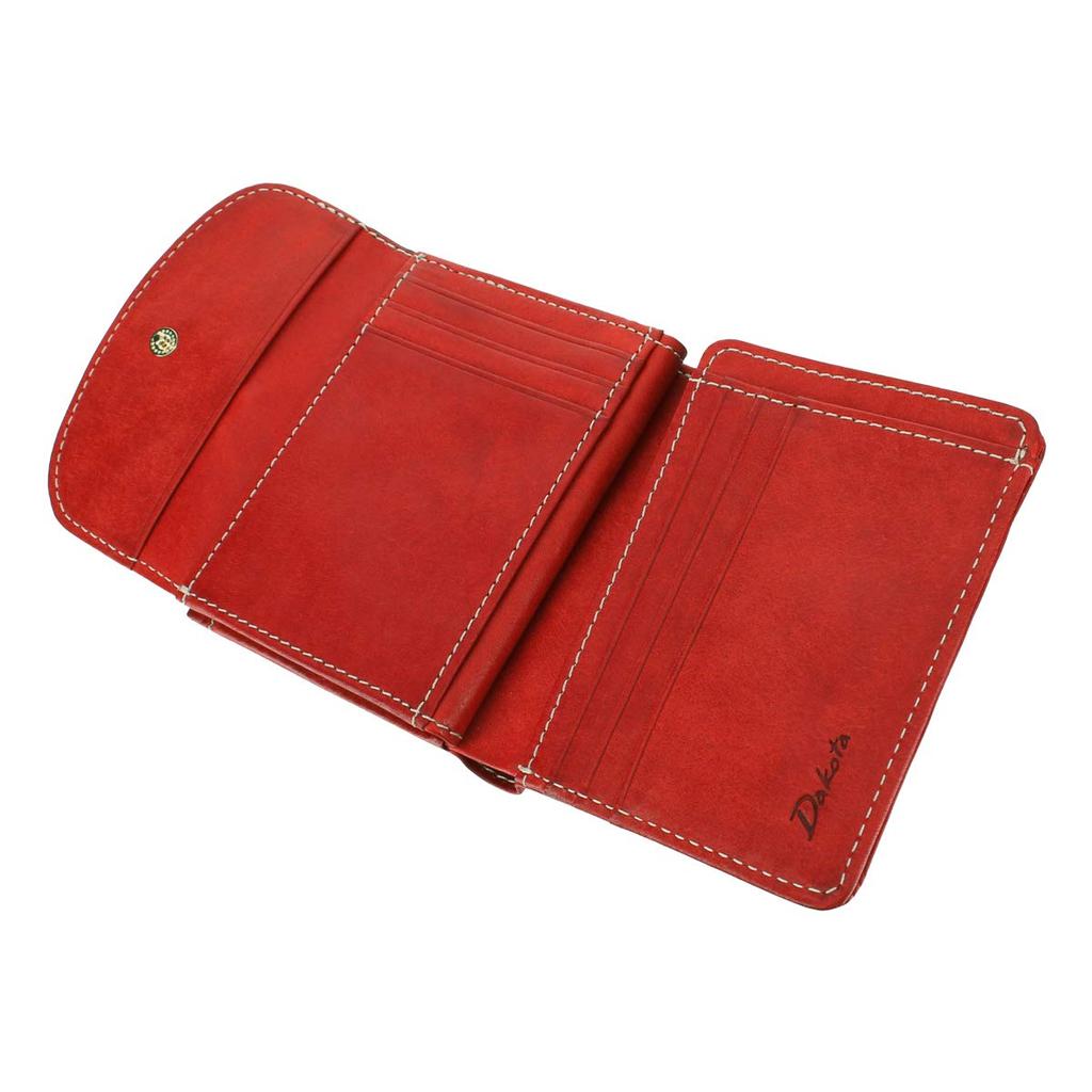 Кошелек двойного сложения из натуральной кожи Coraggio Green [Dakota] женский DA-36441-50