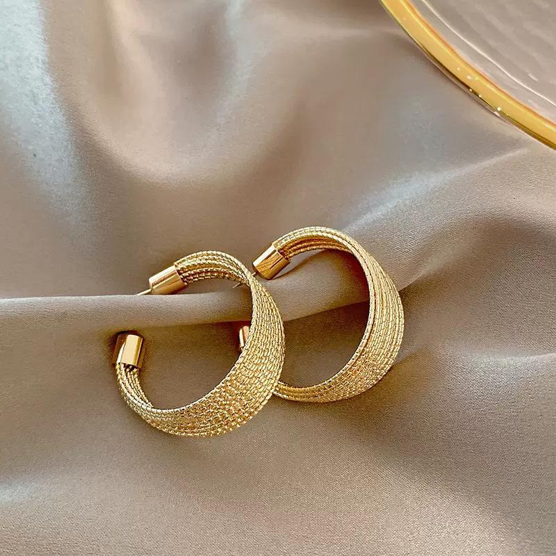 Серьги-кольца S925 с серебряной иглой, европейско-американский преувеличенный дизайн - Новые нишевые роскошные серьги 2023
