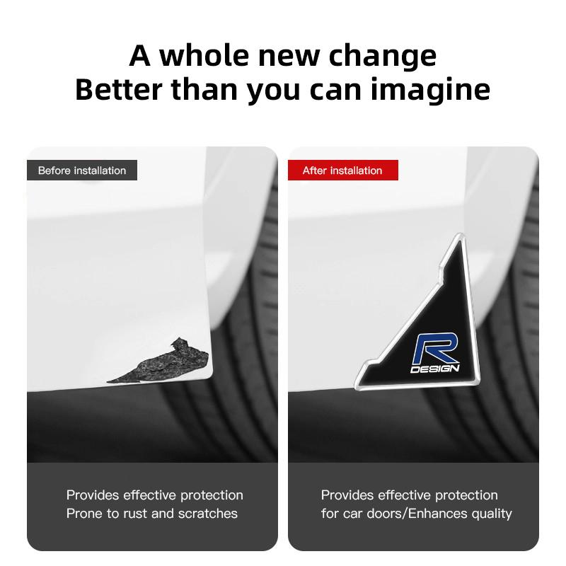 AABBM1 Наклейки на двери автомобиля Volvo, силиконовые защитные накладки на углы дверей от столкновений, для Rdesign V60 V40 XC90 S60 C30 V50 V70 S90, автомобильные гаджеты